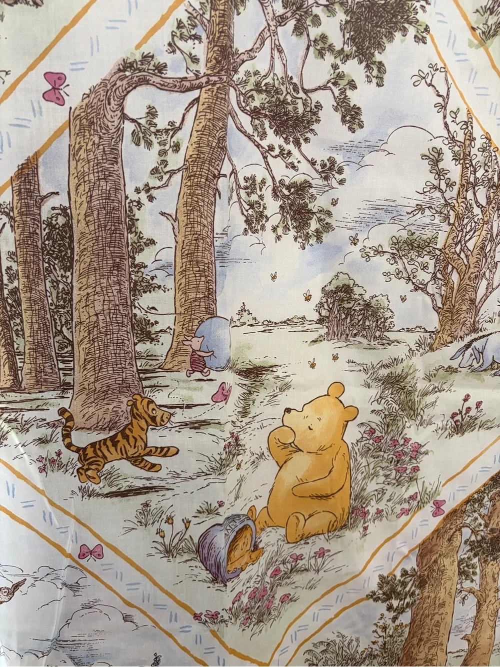 Vintage Springs Fashion 90’s Winnie The Pooh Shower Curtain